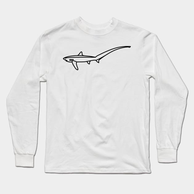 Common Thresher Shark Long Sleeve T-Shirt by Radradrad